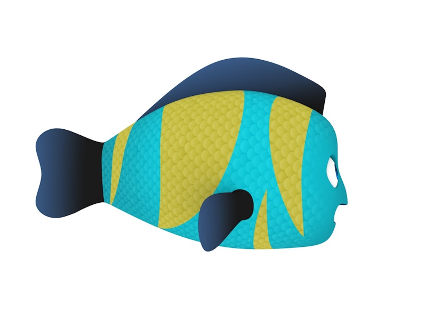 Cartoon Fish Model - TurboSquid 1189630