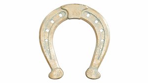 3D horseshoe gold silver