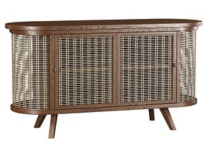 3D model Noa wooden rattan cabinet NR41 by Bpoint Design