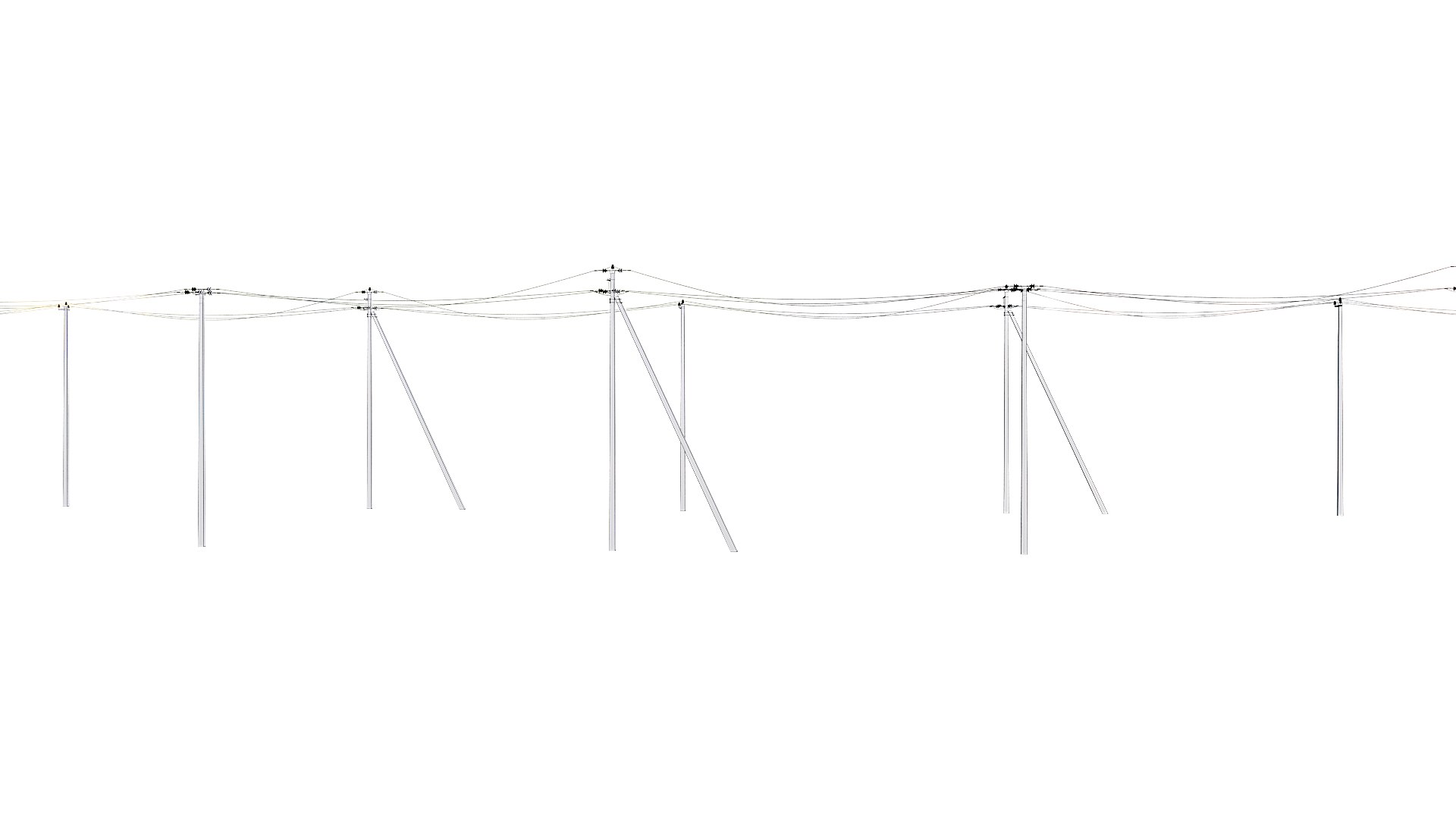 3D Power Line Set Modular - TurboSquid 1735060