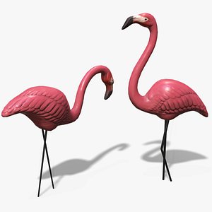 Flamingo Decor Set Game Ready PBR