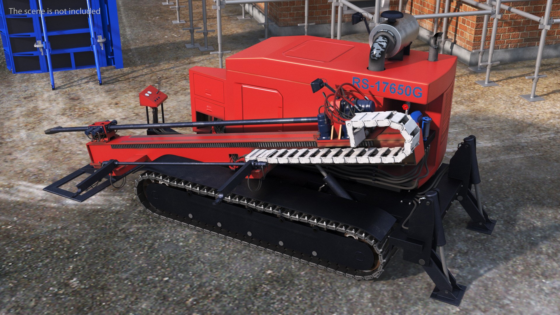 Horizontal Drilling Rig Red 3D - TurboSquid 2323187