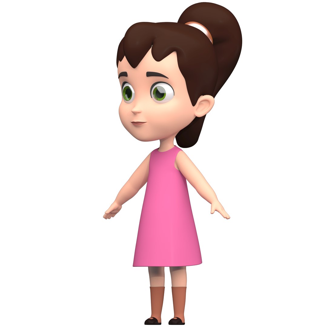 Cartoon Toon Girl 3d Model - Turbosquid 1513891