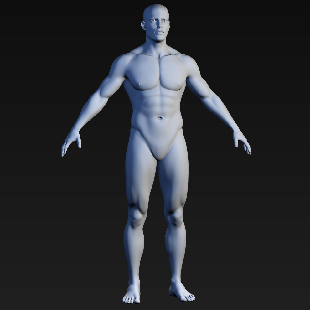 realistic male body character max