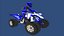 Bicicletas Low Poly Quad com Rider