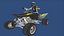 Bicicletas Low Poly Quad com Rider