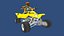 Bicicletas Low Poly Quad com Rider