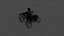 Bicicletas Low Poly Quad com Rider