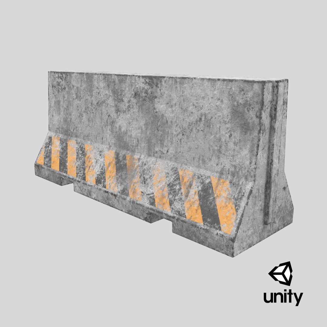 3D Old Concrete Barrier model https://p.turbosquid.com/ts-thumb/vE/xiZfQp/oC/stemcell_unity_render/png/1715712878/1920x1080/fit_q87/0552ce4343a3deb44767f2701069459f96d62613/stemcell_unity_render.jpg