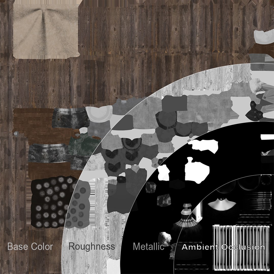 Medieval MarketStall003 8K PBR Textures 3D Model - TurboSquid 2005055