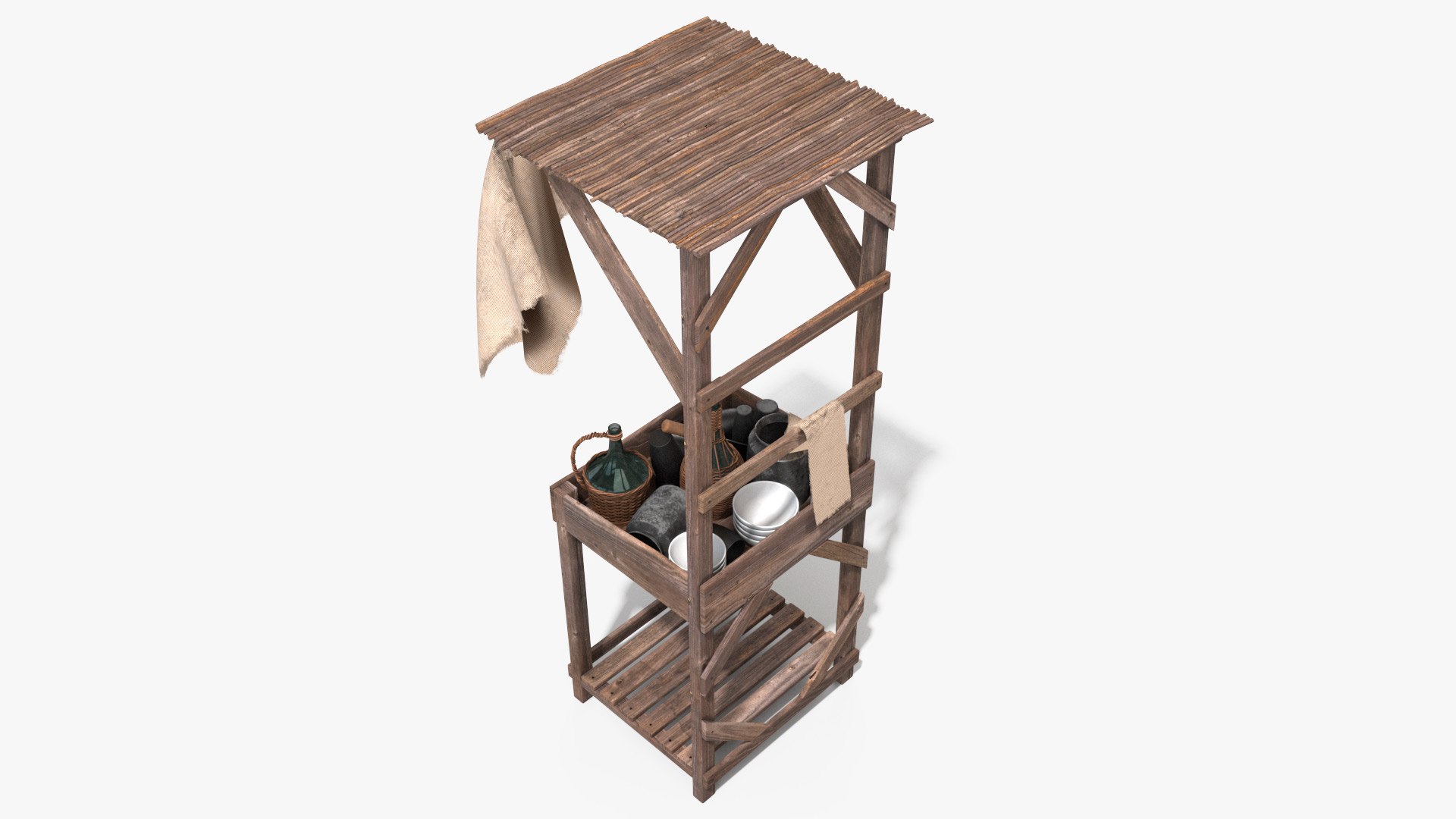 Medieval MarketStall003 8K PBR Textures 3D Model - TurboSquid 2005055