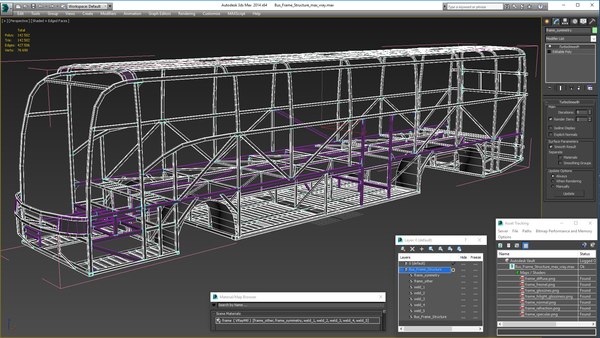버스 프레임 구조 3D 모델 - TurboSquid 1595590