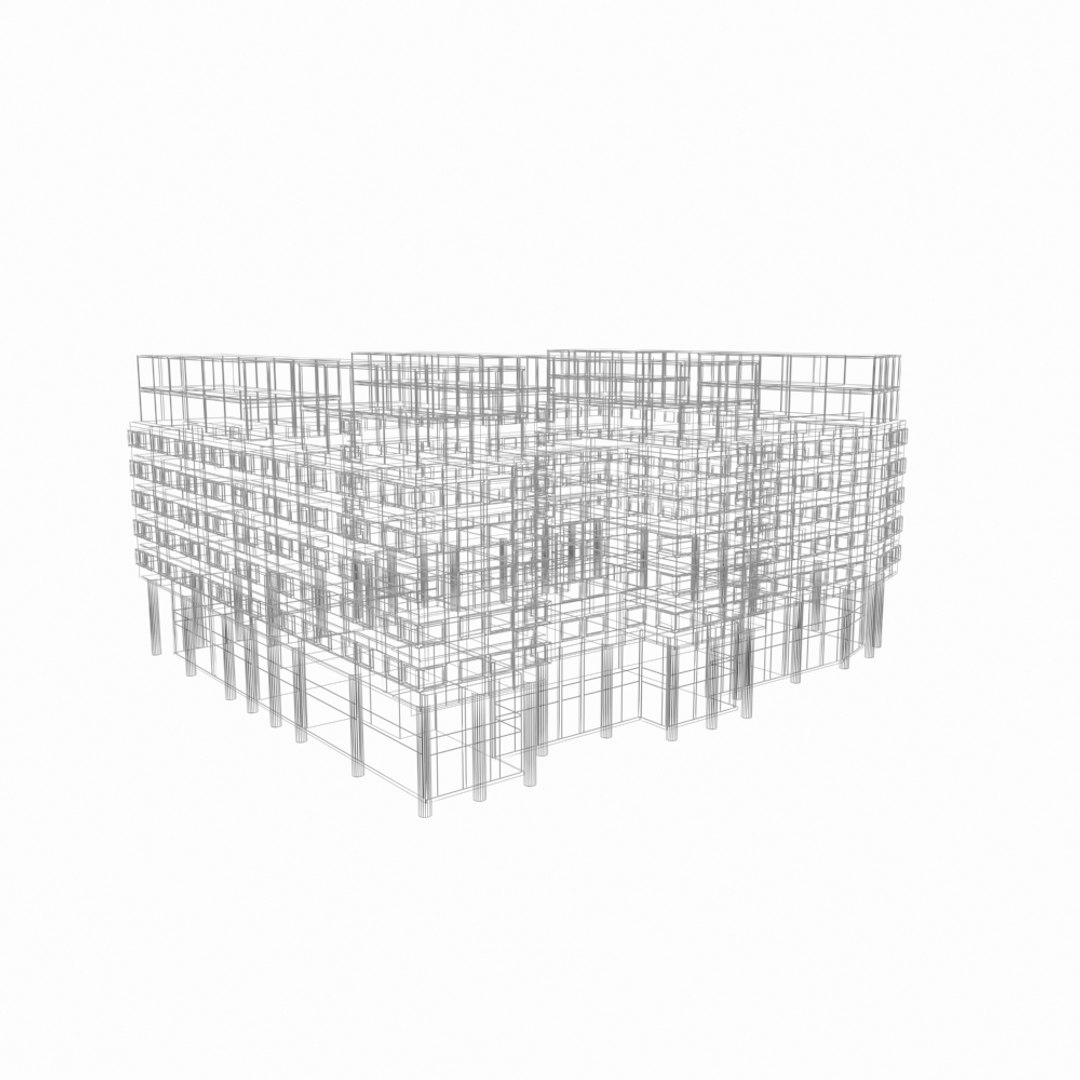 Residential Office Building 3d Model