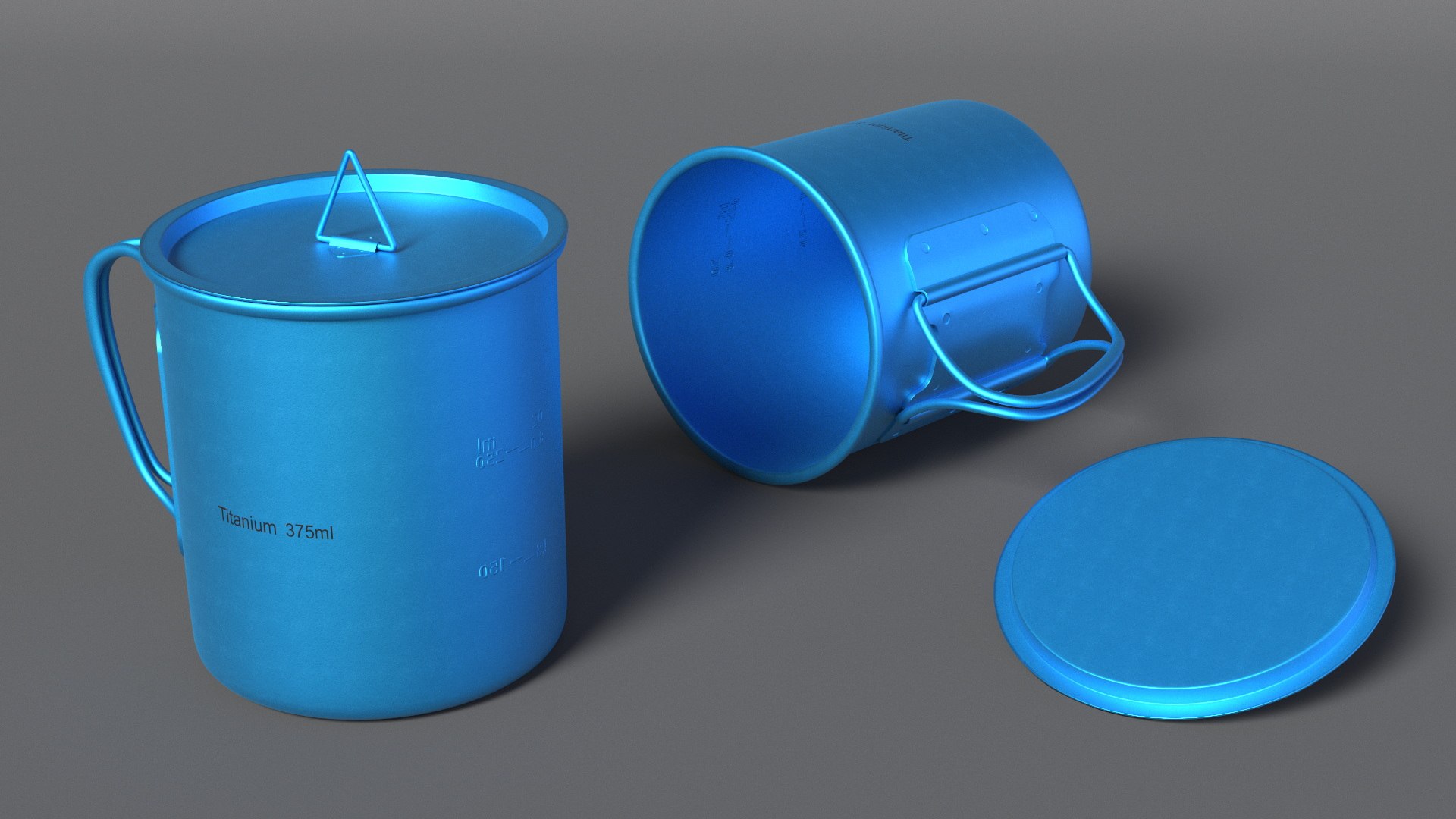 3D Compact Boiling Mug Titanium Alloy Blue Model - TurboSquid 2428504