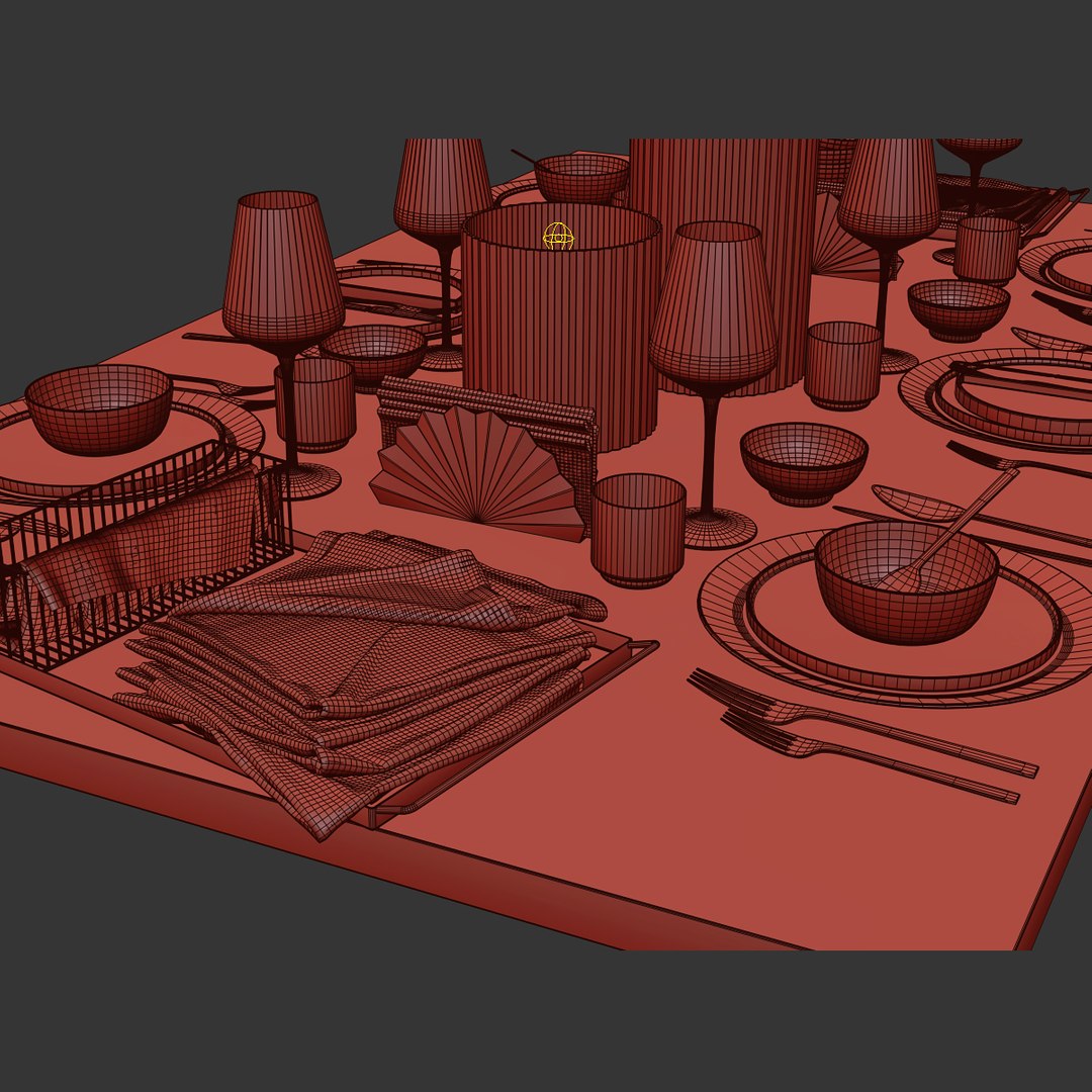 3D Table Set 7 Model - TurboSquid 1368583