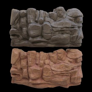 cartoon stone 3D model