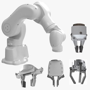 3D Pharma Robot with Set of Grippers model