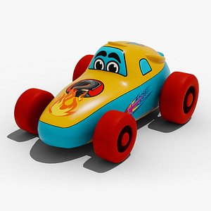 Cartoon Car Race Stylized Low Poly Racing Car