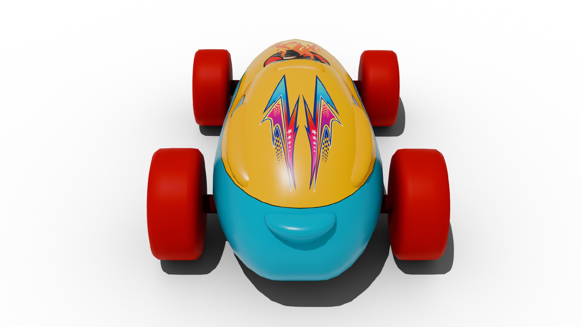 Cartoon Car Race Stylized Low Poly Racing Car Model - TurboSquid 2416569