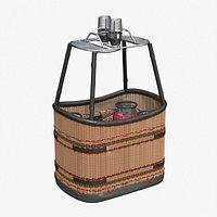 Hot Air Balloon - Basket and Burner