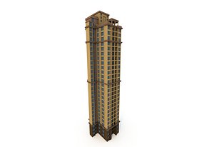 Asian Architecture Residential building 04 LOD 3D model