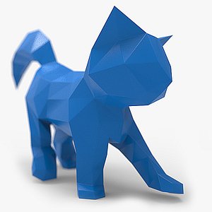 kitten papercraft 3D model
