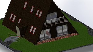 3D model DUPLEX VILLA MANUFACTURED FROM PROFILE STEEL 155 SQUARE METERS