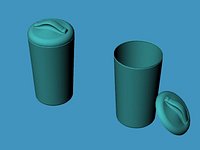 26 gallons plastic trashcan.3dm