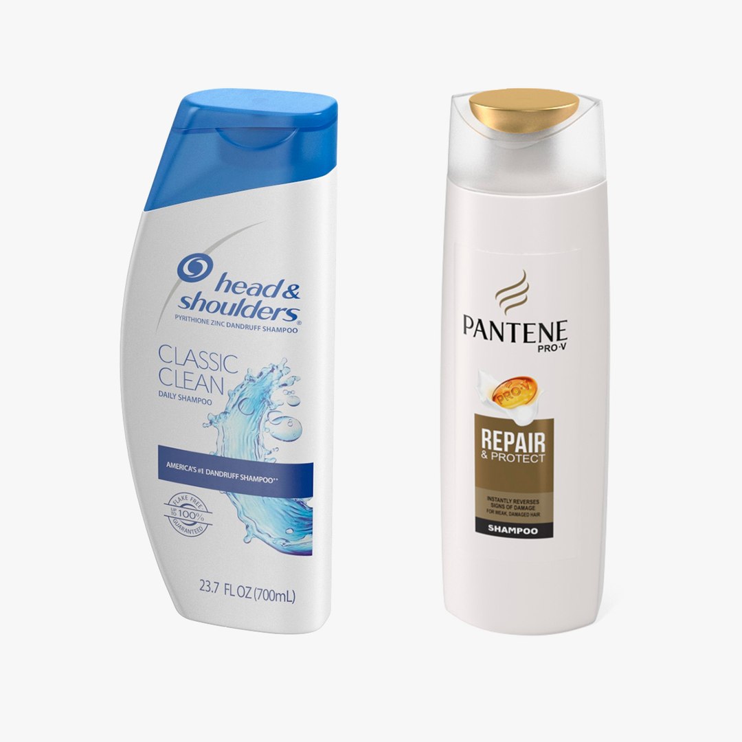 Brand Shampoo Collection 3D model preview