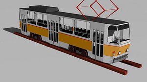 3D Tatra T6A2 Tram model
