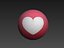 Botón animado de la reacción del amor de Facebook