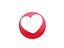 Botón animado de la reacción del amor de Facebook