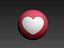 Botón animado de la reacción del amor de Facebook