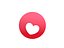 Botón animado de la reacción del amor de Facebook
