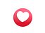 Botón animado de la reacción del amor de Facebook