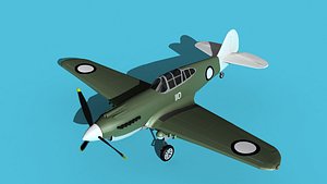 3D Curtiss P-40B Tomahawk V10 New Zealand
