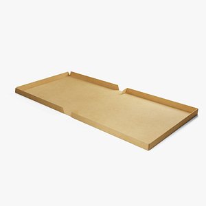 14-inch Kraft Paper Full Open Pizza Box 3D model