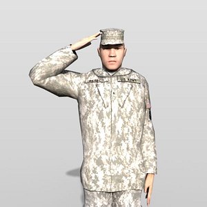 3d soldier army model
