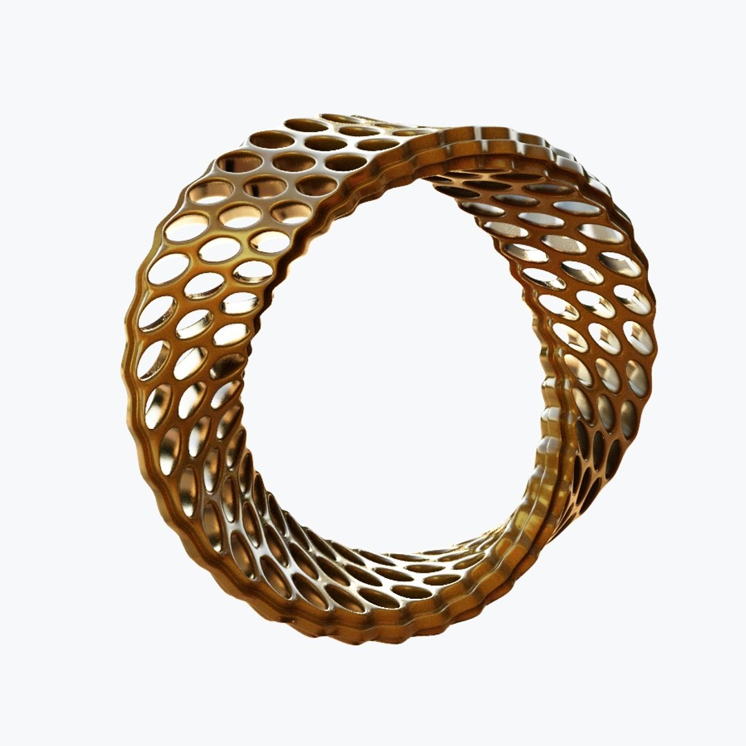 3d Gold White Silver Model