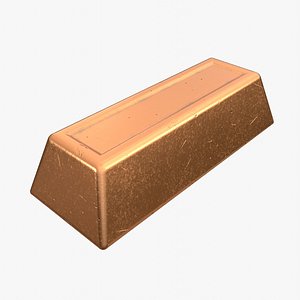3D Copper Ingot model
