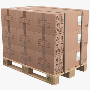 Pallet With Boxes model