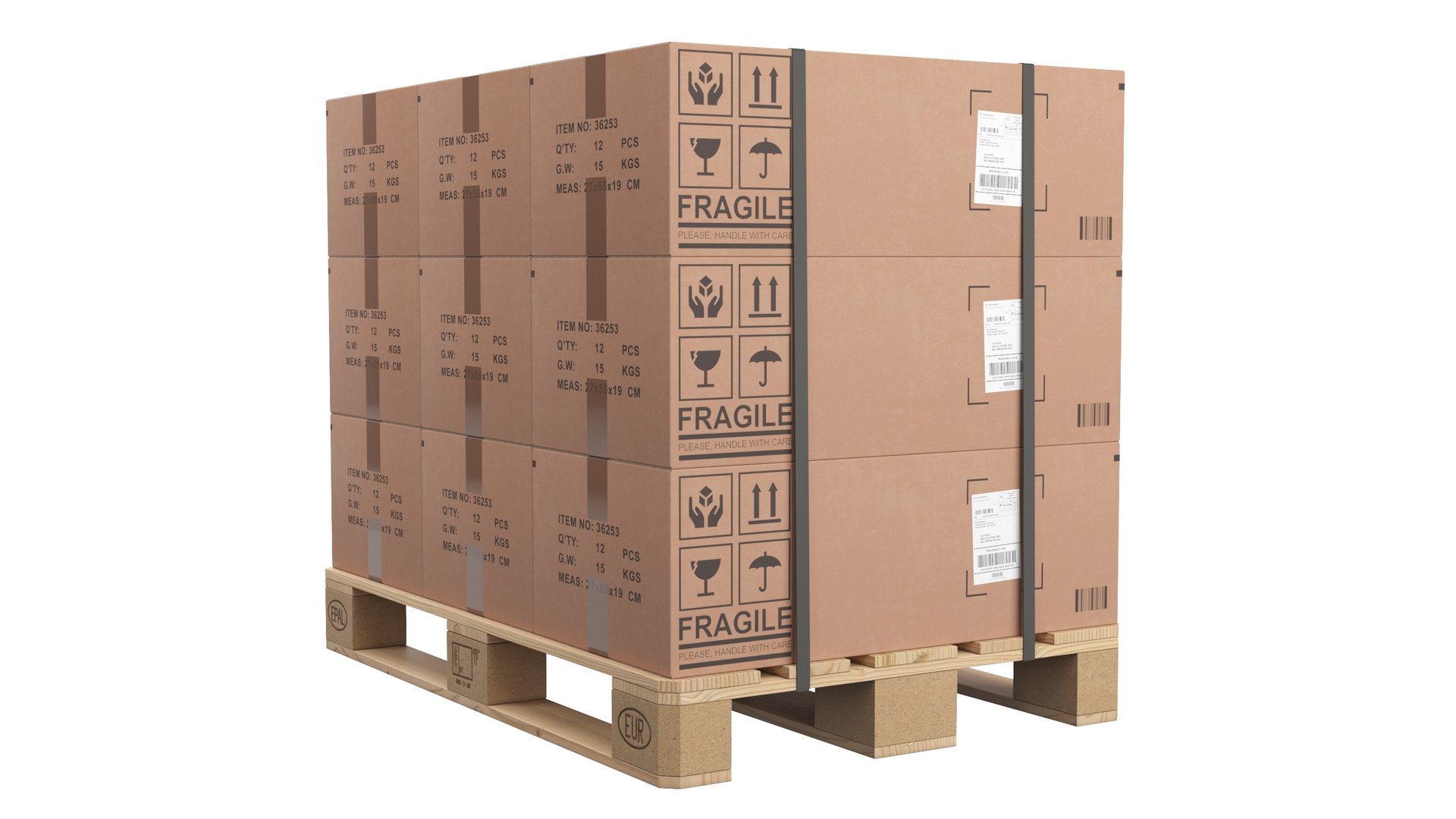 Pallet With Boxes Model TurboSquid 1991153 — free download