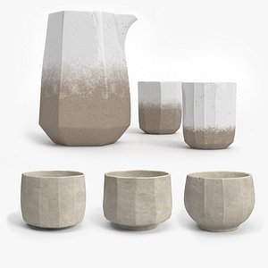 Clay Drinkware Collection 3D model