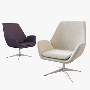 3D hbf conexus upholstered lounge chair