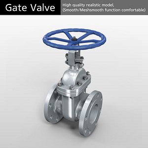 3D gate valve model