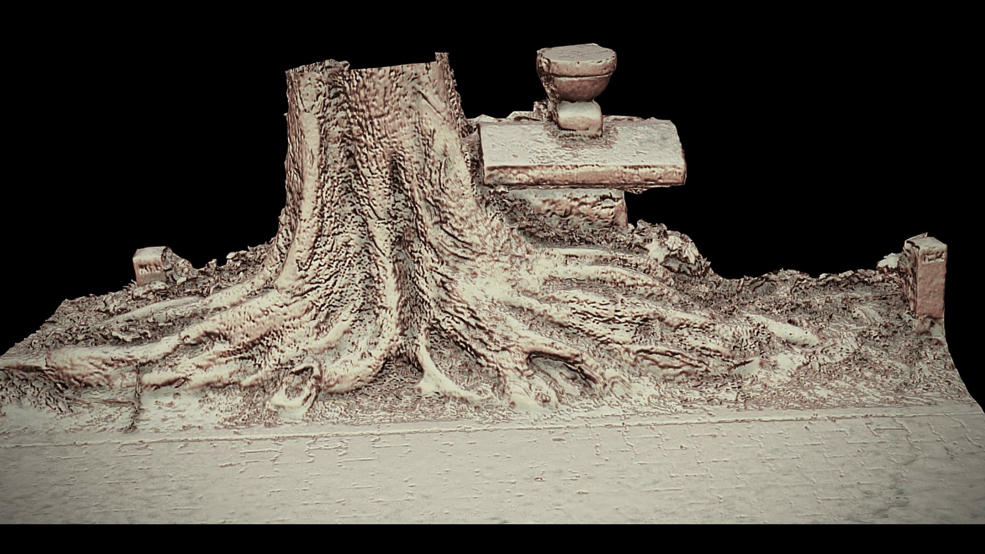 Tree Roots Sidewalk Graveyard Photogrammetry 3D Model - TurboSquid 2315228