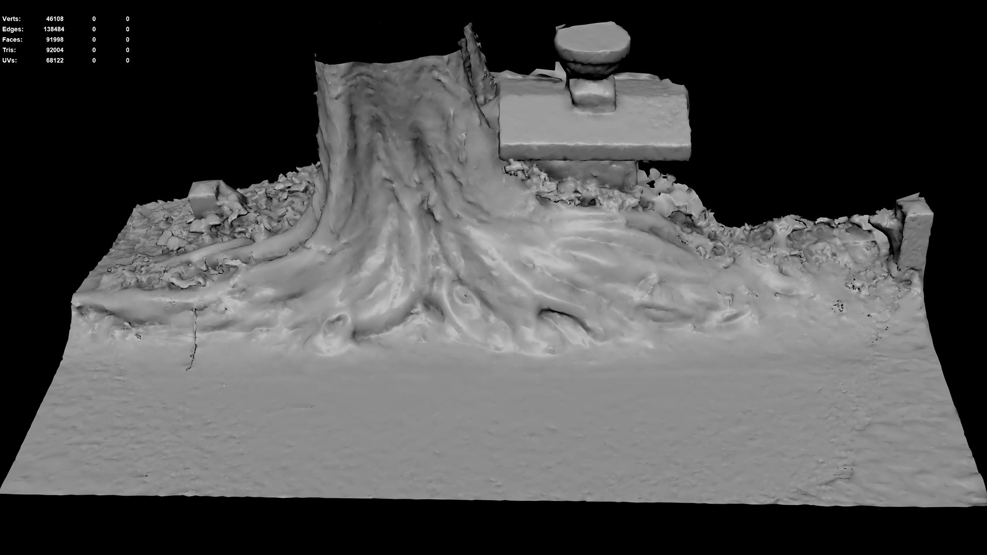 Tree Roots Sidewalk Graveyard Photogrammetry 3D Model - TurboSquid 2315228