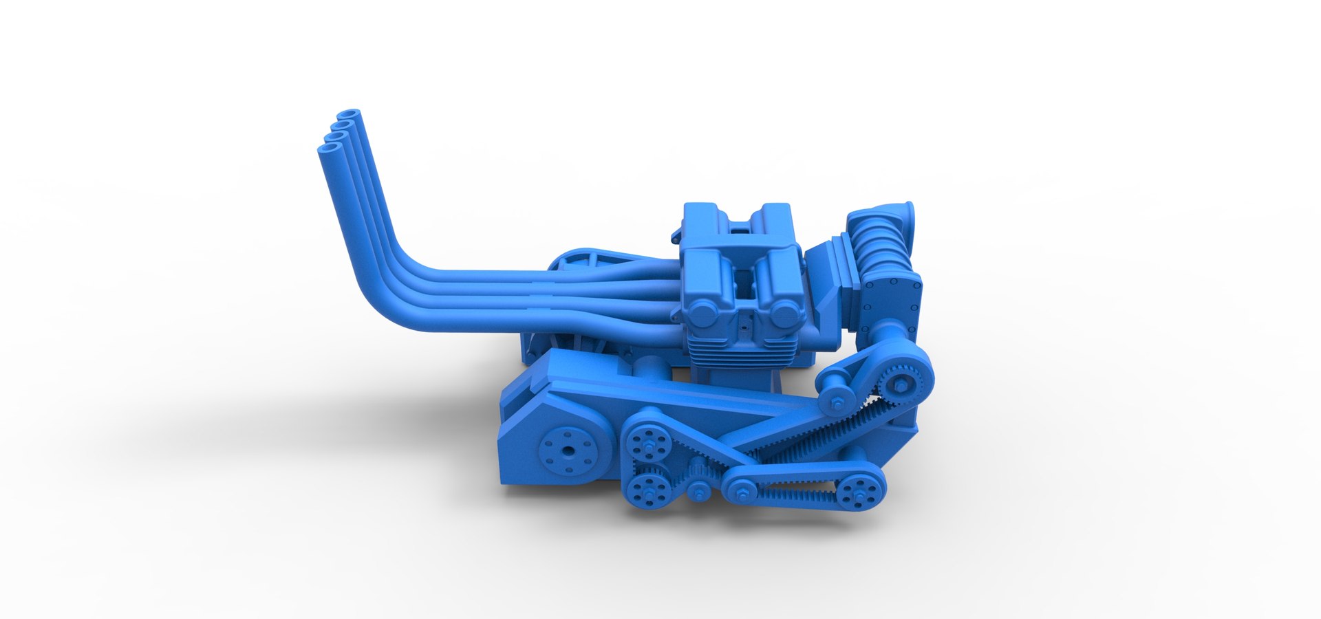 Diecast Engine Of Top Fuel Dragster Motorcycle Scale 1 To 25 3D Model ...