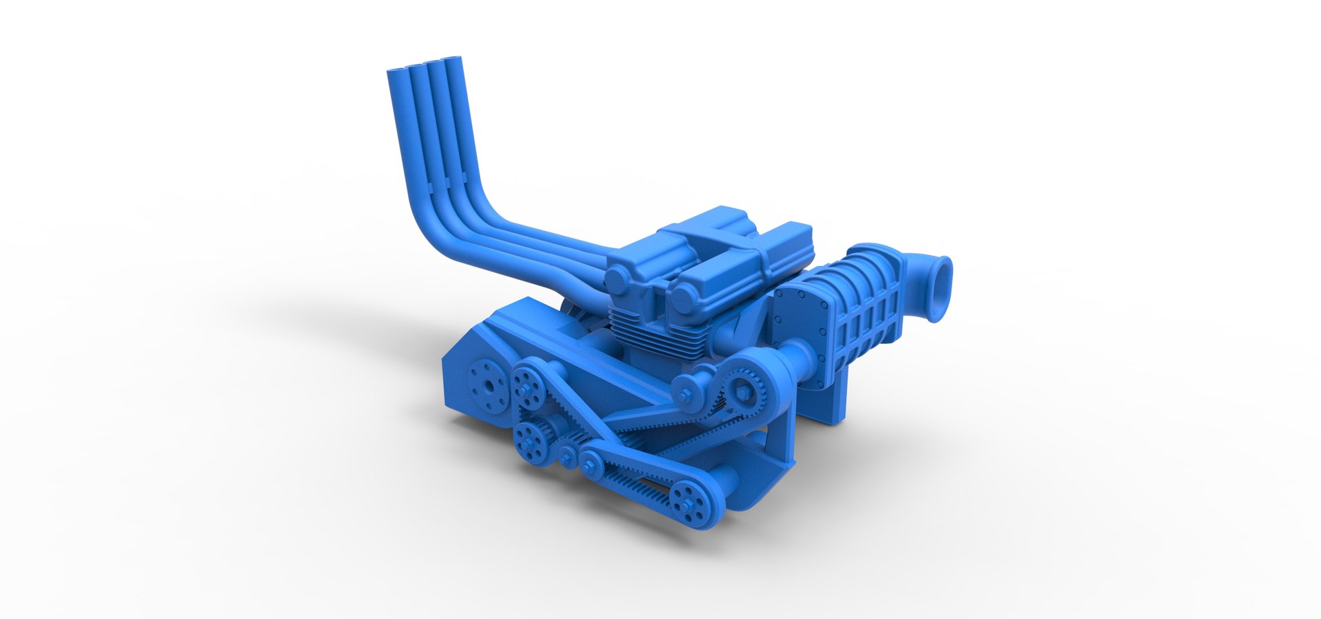Diecast Engine Of Top Fuel Dragster Motorcycle Scale 1 To 25 3D Model ...