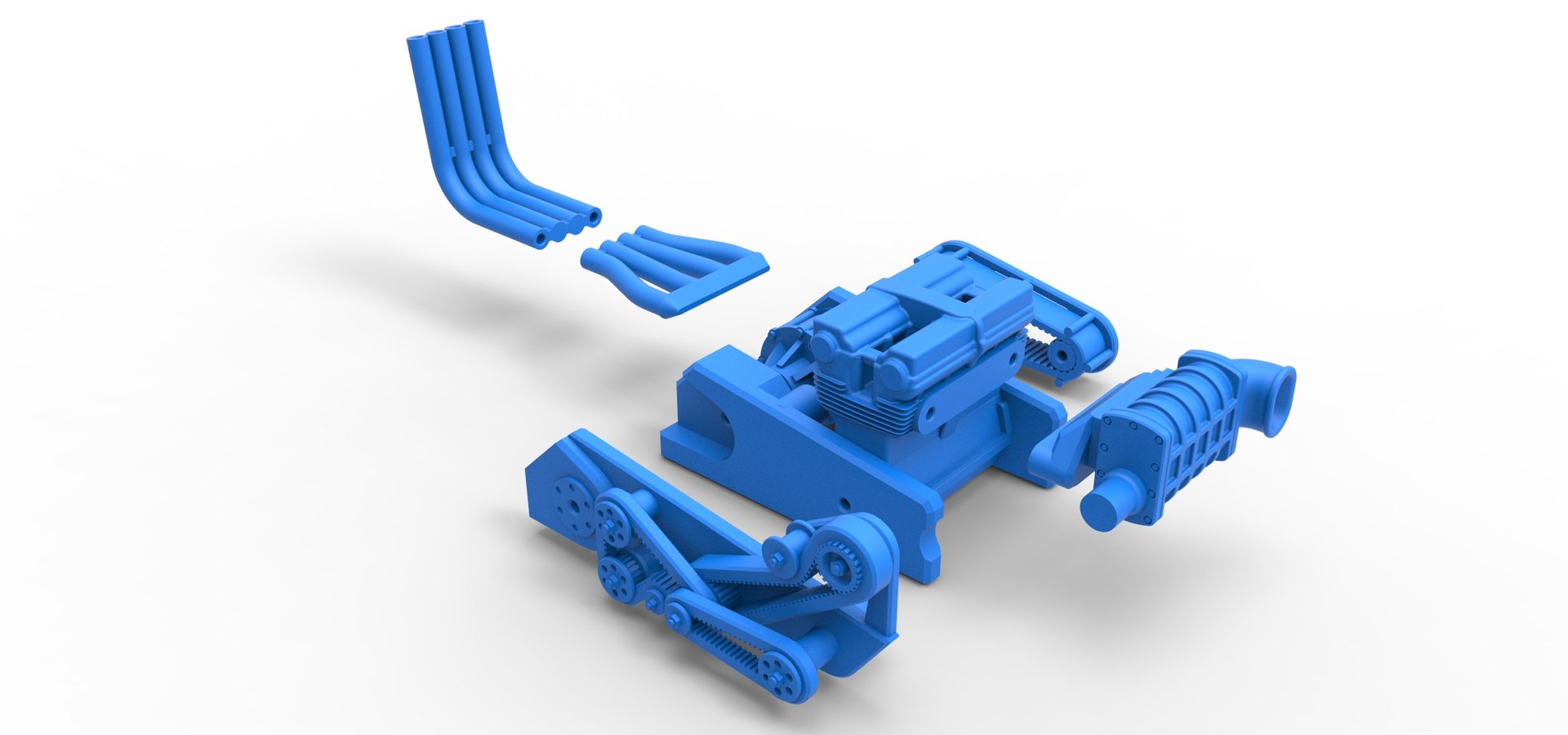 Diecast Engine Of Top Fuel Dragster Motorcycle Scale 1 To 25 3D Model ...